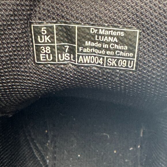 Dr Martens Luana Womens Sz 7 Leather Combat Lace Up Boots Goth Y2K Rave Whimsy - Picture 10 of 10